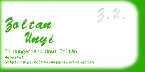zoltan unyi business card